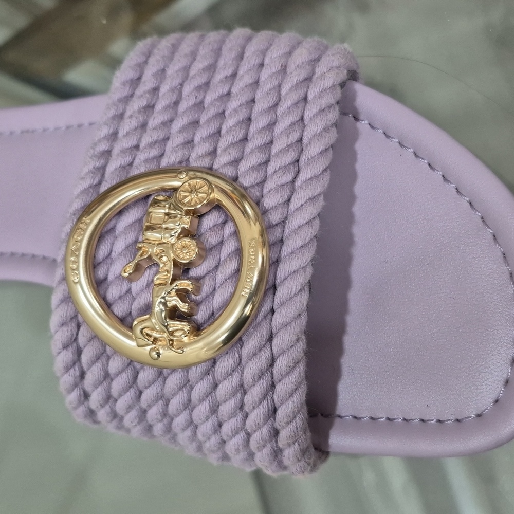 Coach Women's Purple Slide Sandals - Picture 8 of 10